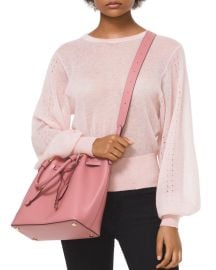 MICHAEL Michael Kors MICHAEL Pointelle Balloon Sleeve Sweater Women - Bloomingdale s at Bloomingdales